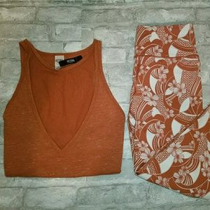 Orange Victoria's Secret Workout Top